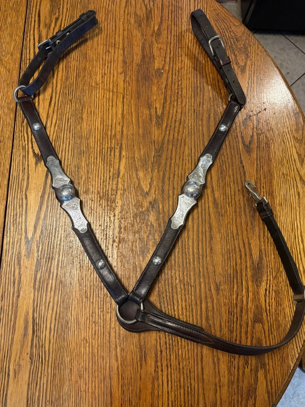 Horse Tack Vintage Billy Royal Silver Western Show Horse Headstall/Breast Collar - Picture 2 of 10